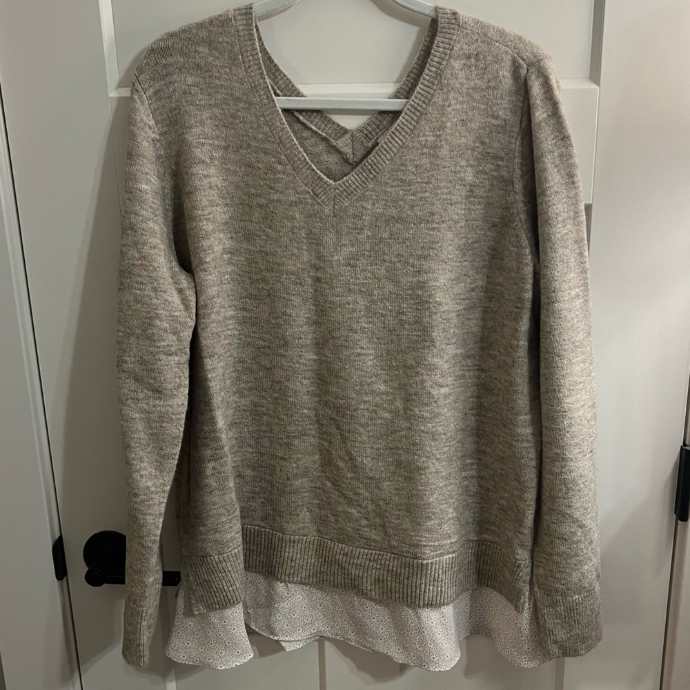 Loft sweater with trim